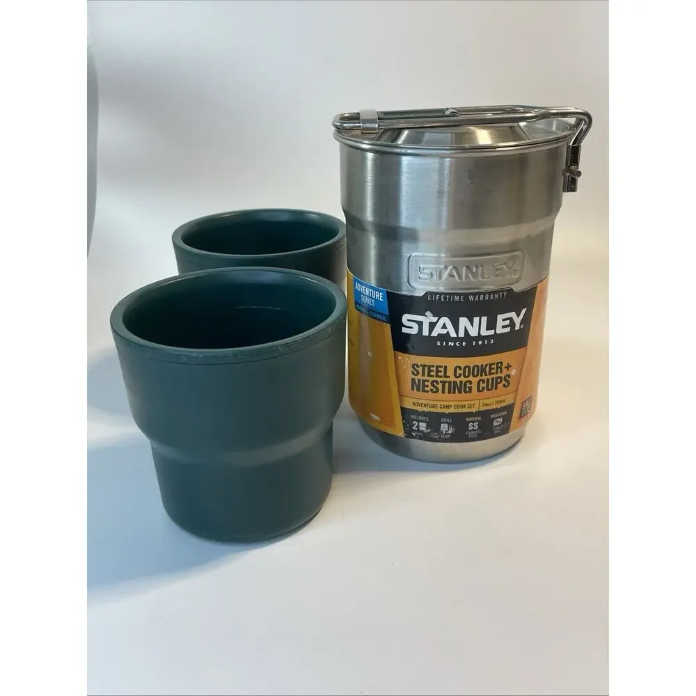 Stanley Adventure Series Stainless Steel Cooker and 2 Nesting Cups Cook Set
